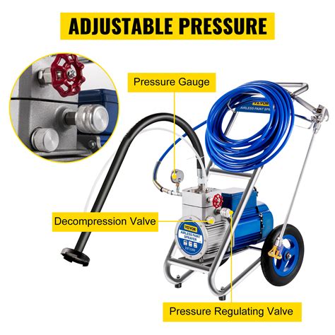 Vevor Airless Paint Sprayer W High Efficiency Cart Airless Paint