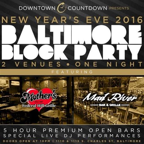 Baltimore Block Party Downtown Countdown NYE 2016 Tickets 12/31/15