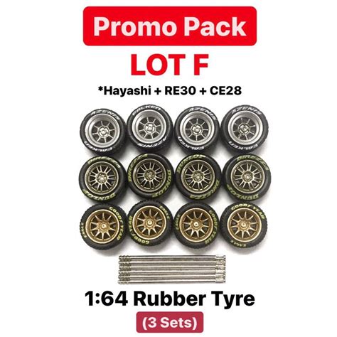 1 64 Rubber Tyre Fit 1 64 Hot Wheels Custom Rim JDM Long Axle Tayar Getah 10mm Hayashi RE30 CE28