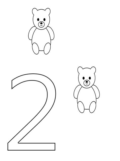 Number 2 Printable Coloring Pages,for Toddlers,for Preschoolers