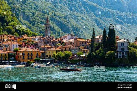 Varenna Town In Como Lake District Traditional Lake Village In Italy