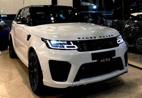 2021 Range Rover SVR White & Black, Red and Black Interior