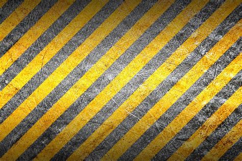 Warning Sign Banner Yellow And Black On Metal Plate Stock Illustration