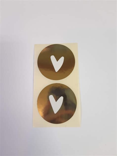 Metallic Goud Hartje Stickers Bedels Meer