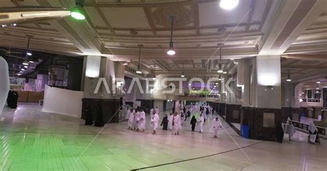 Muslim Pilgrims In Ihram Dress Performing Hajj Performing The Rituals