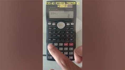 🤔how To Convert Decimal To Fraction Using Scientific Calculator Youtube