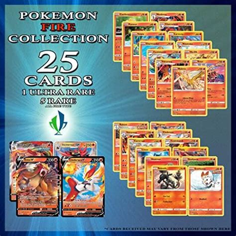 Fire Collection - 5 Rare and 1 Ultra Rare - 25 Total Cards - Pokemon ...