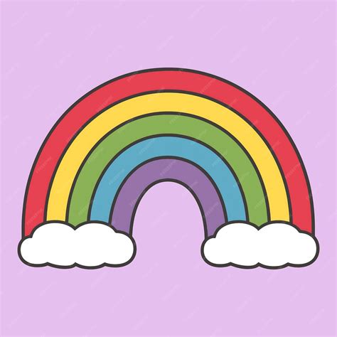 Ilustración Vectorial Del Arco Iris Vector Premium