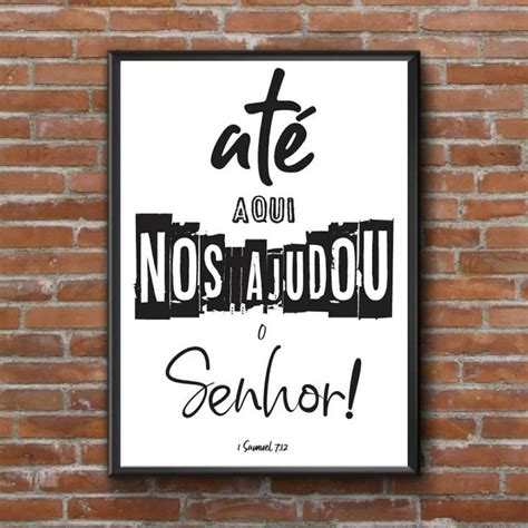 Até Aqui Nos Ajudou O Senhor Por Isso Estamos Alegres - Quadro - Até aqui Nos ajudou o Senhor | Novelty sign