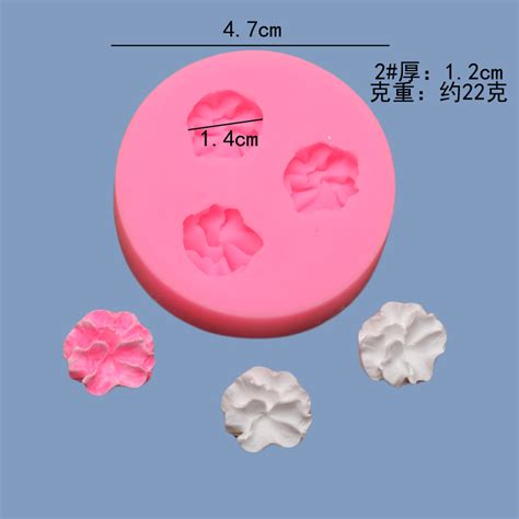 3 Florets Fondant Silicone Mold Dry Pace Baking Cake Diy Ornament