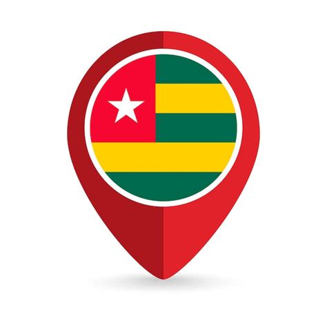 Premium Vector Map Pointer With Contry Togo Togo Flag Vector Illustration