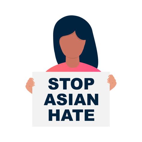 Stop Asian Hate 문구 이미지 스톡 사진 및 일러스트 Istock