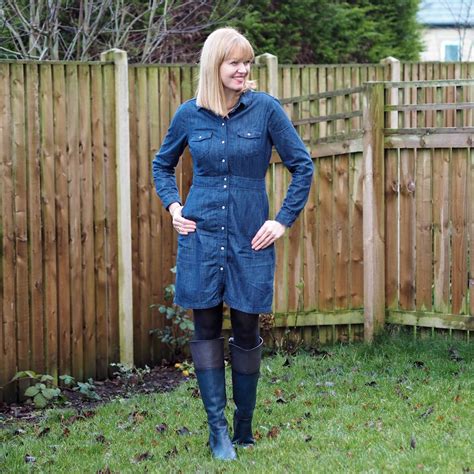 Dreaming of Spring and A Denim Shirt Dress with Boots - What Lizzy Loves