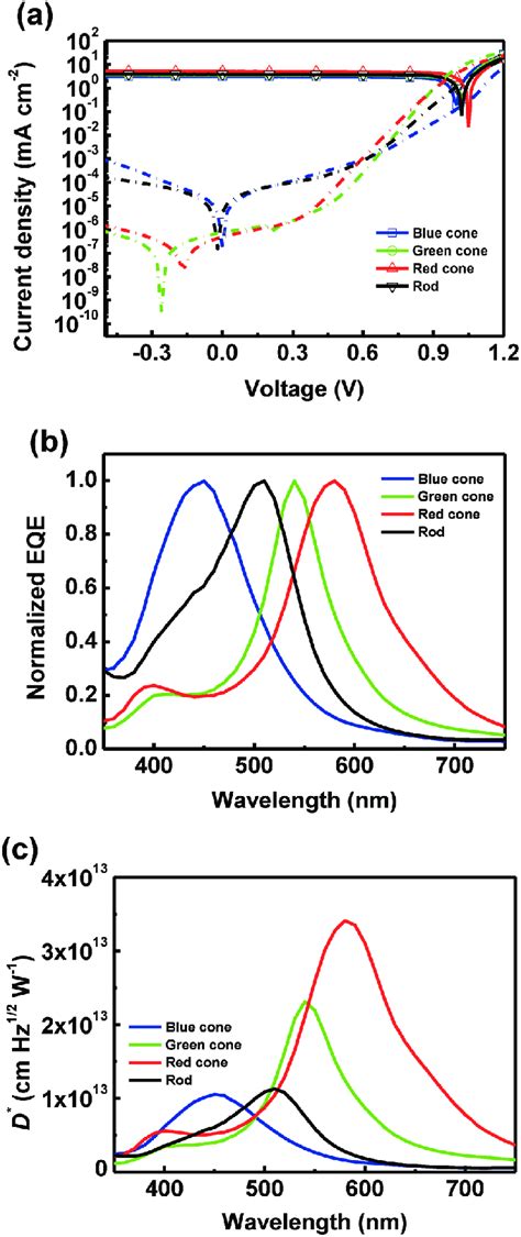 A Jv Characteristics Of The Perovskite Photodetectors Under A Sun