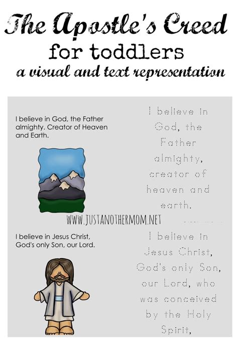 Free Apostles Creed Printable For Toddlers Free Homeschool Deals