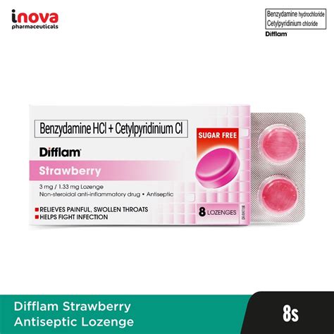 Medical Supplies Difflam Strawberry Antiseptic Lozenge S Lazada Ph