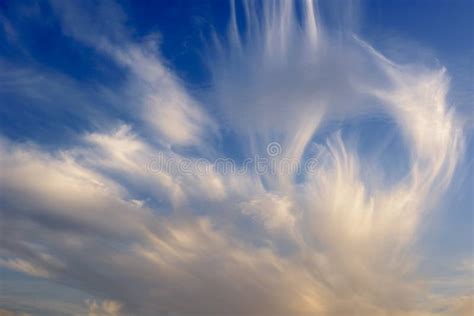 Cirrostratus clouds stock photo. Image of sunset, clouds - 57541338