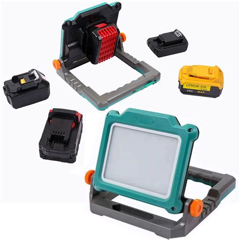 Аккумуляторный светодиодный фонарь для Makita/DeWalt/Milwaukee/Bosch ...