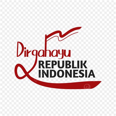 Diseño De Letra De Dirgahayu Republik Indonesia Con Bandera De Arte