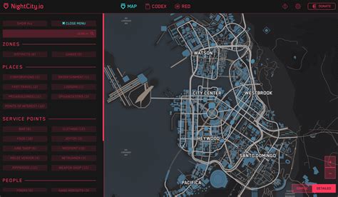 Cyberpunk 2077 Interactive Map - Night City - NightCity.io | Night city ...