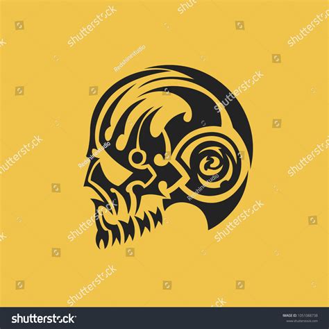 Tribal Skull Tattoo Vector Illustration Vector De Stock Libre De