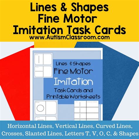 Fine Motor Imitation Task Cards Lines And Shapes Autism Classroom