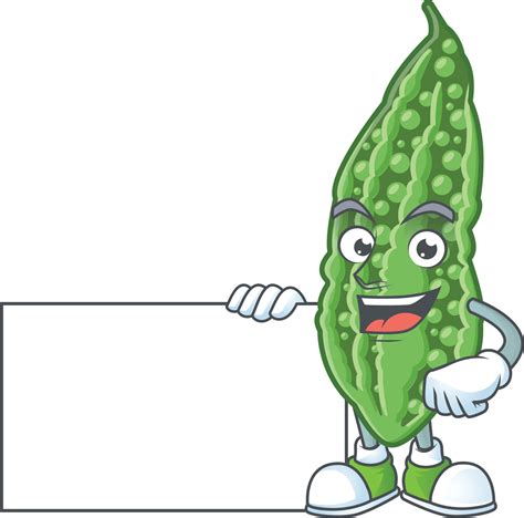 Bitter melon cartoon character 19931519 Vector Art at Vecteezy