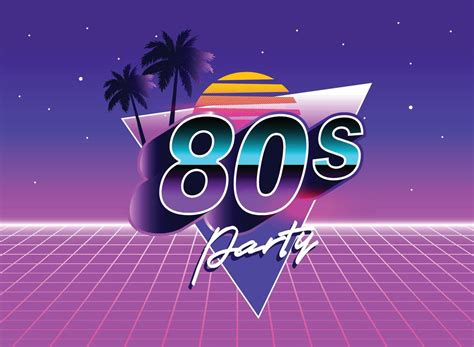 Retro 80s Sci Fi Futuristic Style Background With Supercar Vector