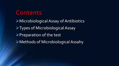 Microbiological Assay Of Antibiotics Ppt