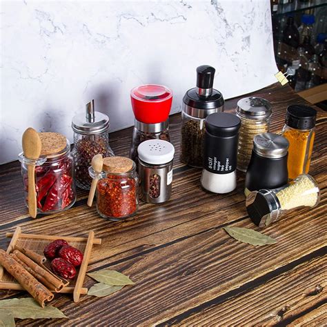 Glass Spice Jars With Plastic Shaker Lid Oz Ml Square Spice Jars