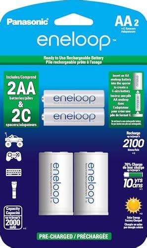 Eneloop Panasonic K Kjs2mca2ba Adaptadores De Bateria Tamanho C Aa 2100