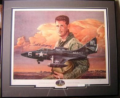 Authentic Ted Williams Autographed Fighter Pilot Lithograph - Big Time Bats