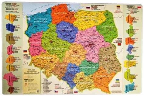 Podk Adka Na Biurko Mapa Administracyjna Polski Cena Opinie