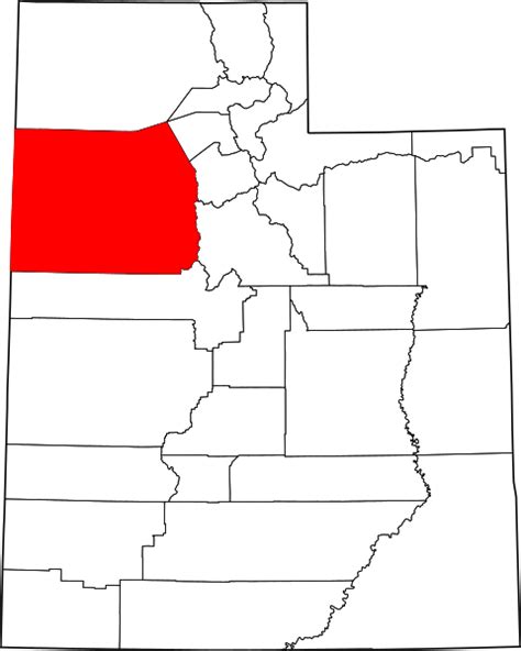 Image: Map of Utah highlighting Tooele County