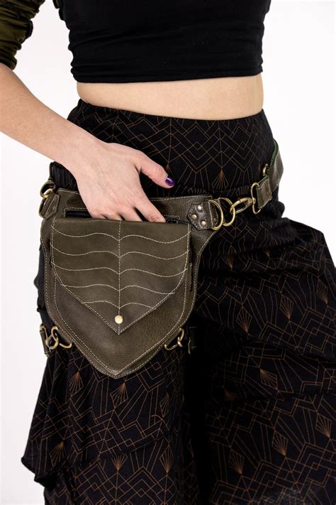 Leather Elven Satchel Mishu Utility Belt Leg Bag Etsy