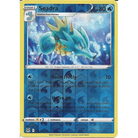 Pokemon Trading Card Game Seadra Reverse Holo Swsh Lost