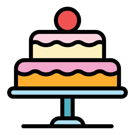 Cook Cake Icon Color Outline Vector 19189245 Vector Art At Vecteezy