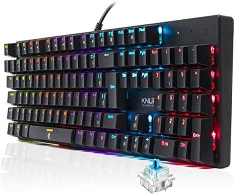 Teclado Gamer Mecanico Pcyes Kuromori Switch Blue Led Rainbow