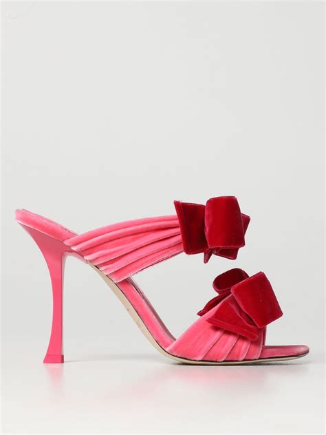 Jimmy Choo Sandalias De Tac N Para Mujer Fucsia Sandalias De Tac N