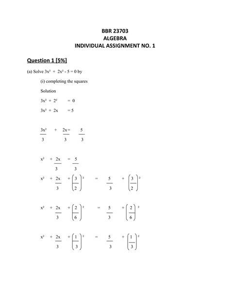 Contoh Soalan Dan Jawapan Algebra Pdf