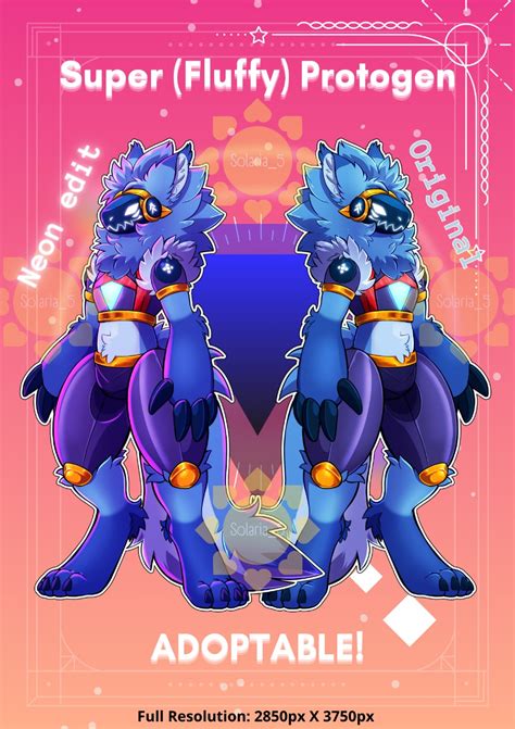 Fluffy Colorful Protogen Art By Me R Furryadopts