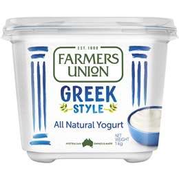 Farmers Union Greek Style Natural Yoghurt Kg Woolworths