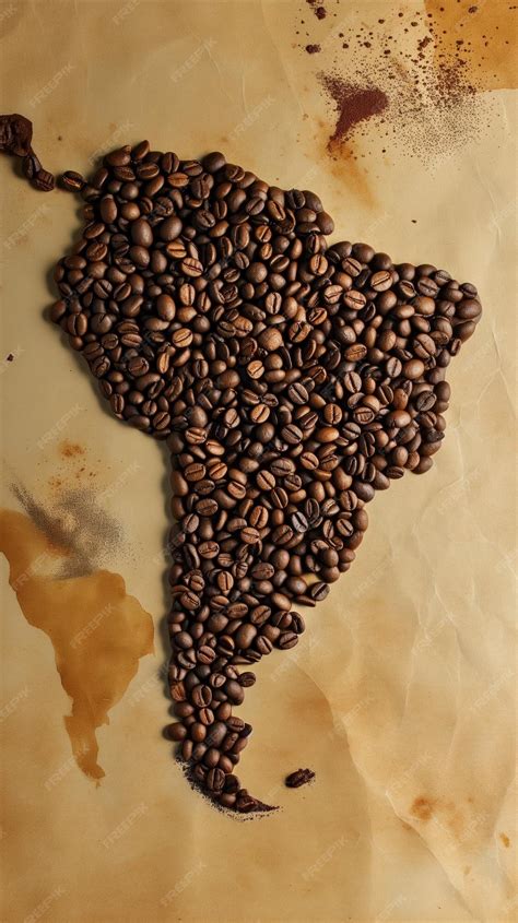 Premium Photo | Coffee bean map of the world