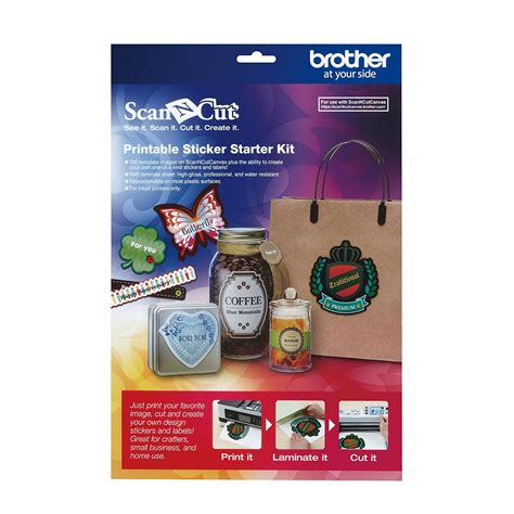 Brother Scanncut Printable Sticker Starter Kit Walmart