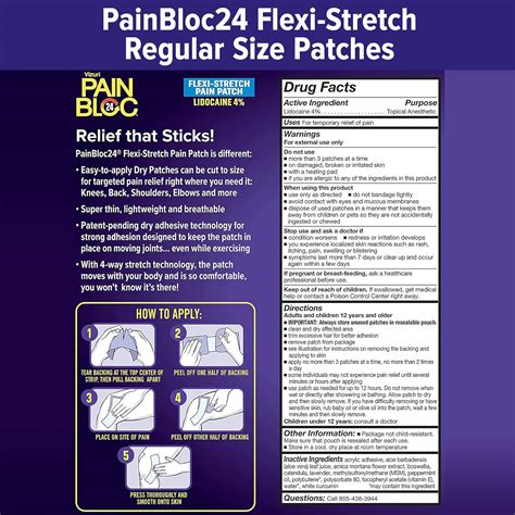 Buy PainBloc24 Flexi-Stretch Adhesive Pain Patches – Lidocaine 4%