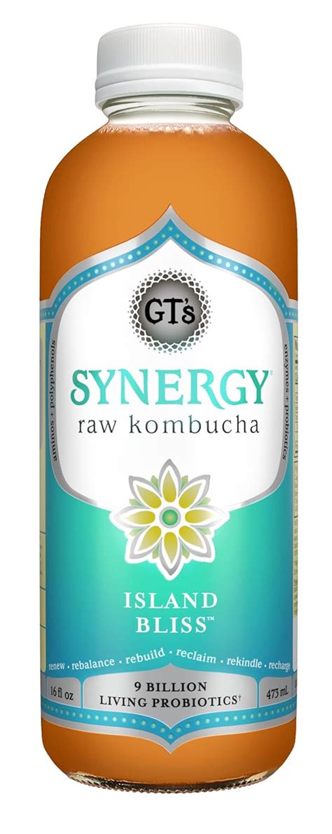 Synergy Island Bliss Kombucha 16 Oz Grocery And Gourmet Food