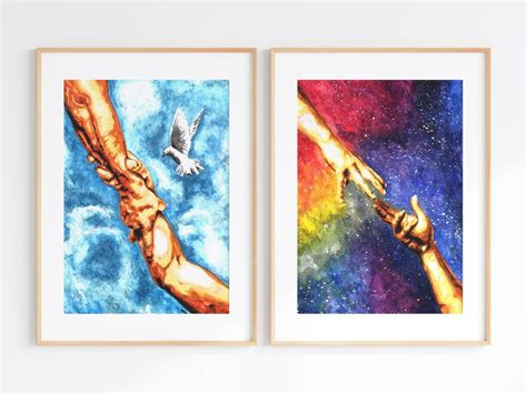 Same Sex Couple Watercolor Prints Holding Hands Art Homoerotic Gift Gay