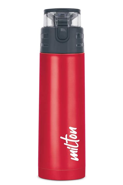 Milton Atlantis 600 Thermosteel Insulated Water Bottle 500 Ml Red Hot And Cold Leak Proof