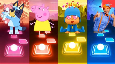 Bluey Bingo Peppa Pig Pocoyo Blippi Who Is Win Youtube