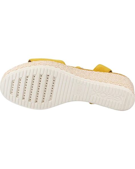 Sandalias De Mujer Geox D Lipari Amarillo